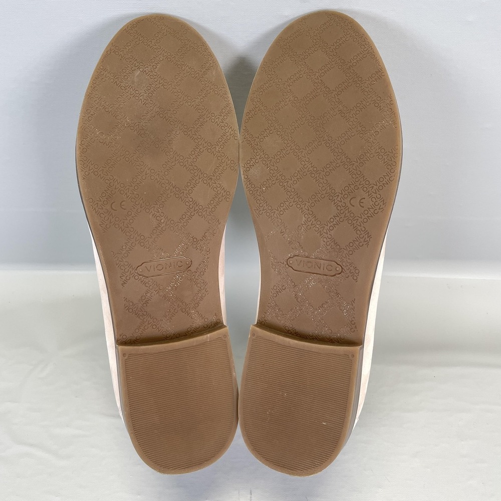 Vionic Waverly Penny Loafers Womens Size 11 Beige Pink Nubuck Moc Toe Shoes - Picture 8 of 10